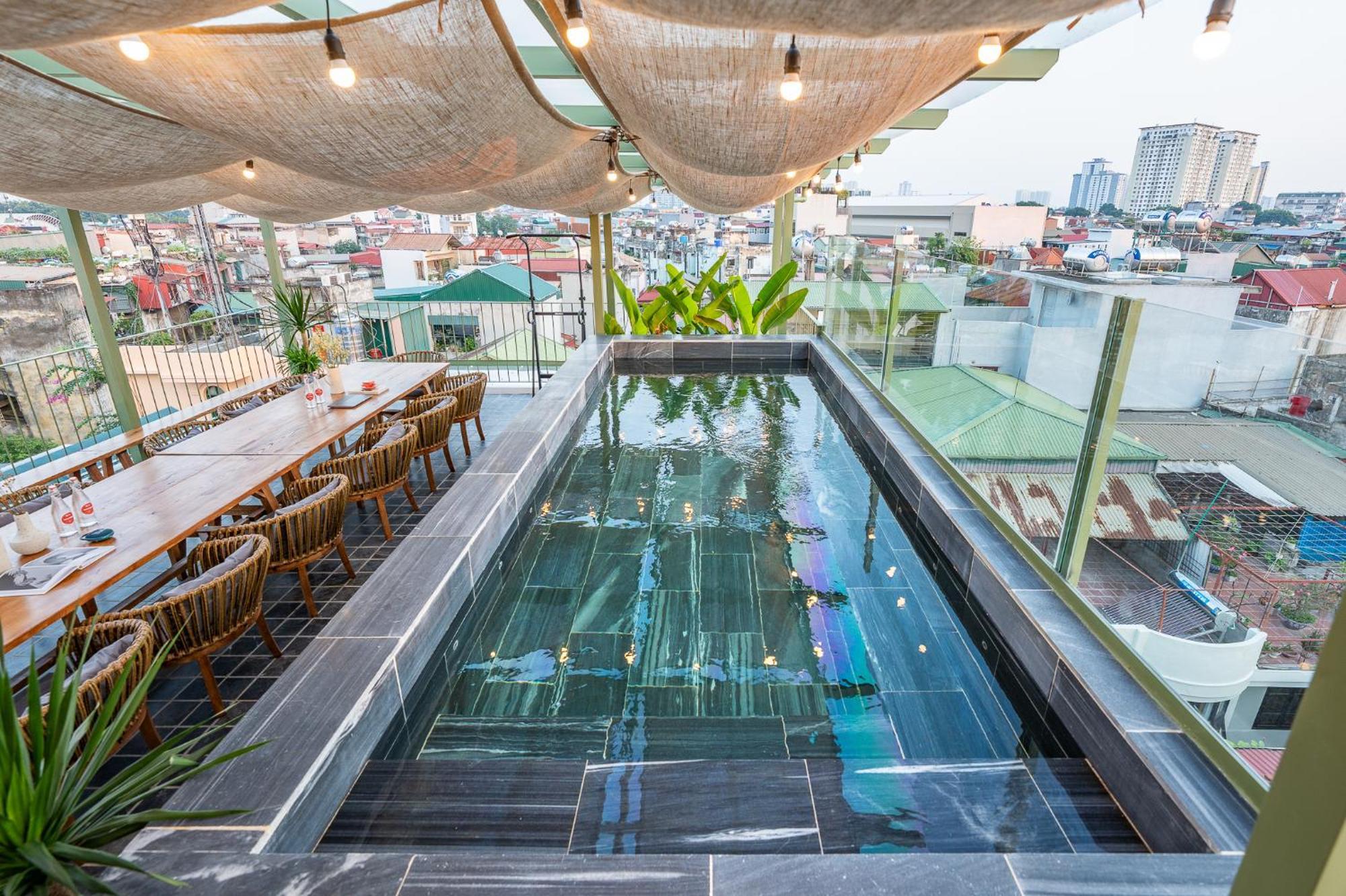 Diptyque Housing-Green Jacuzzi-Laundry-Hanoi City Tour Apartment